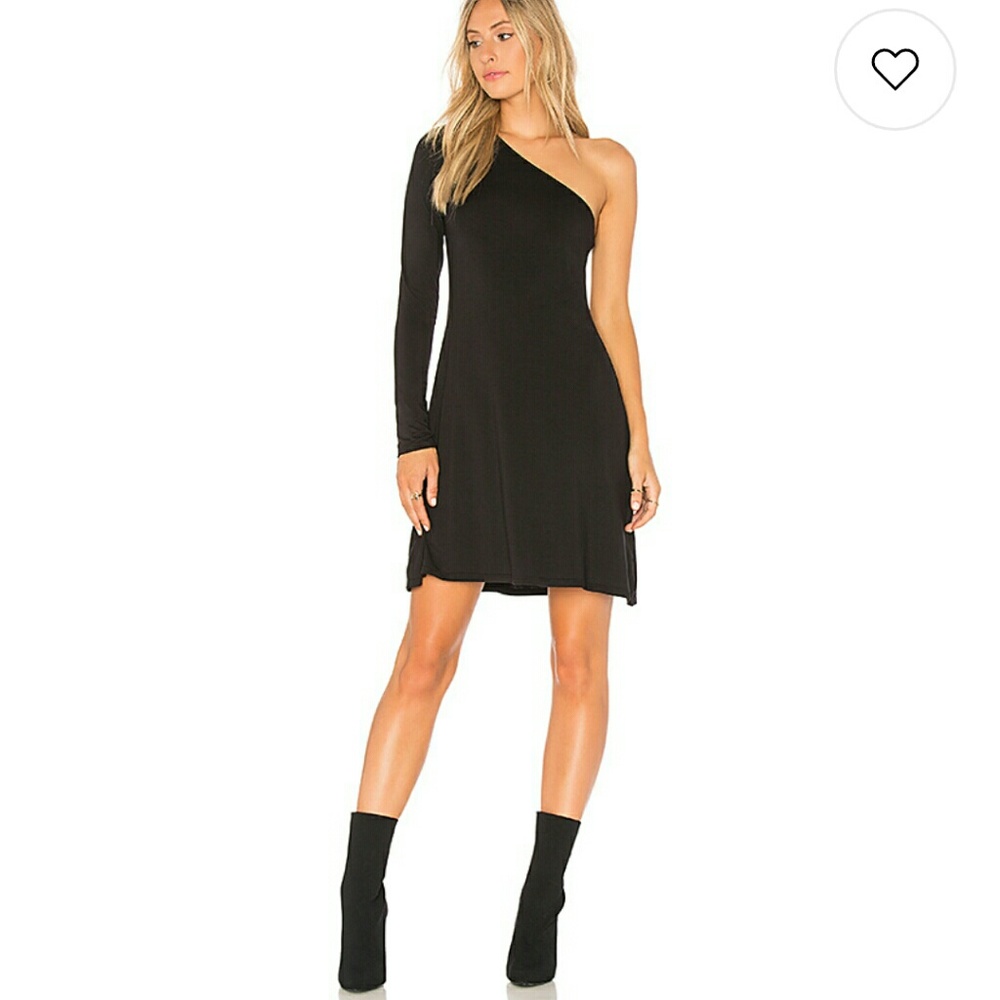 LA Made Dress Asymmetrical Hem One Shoulder